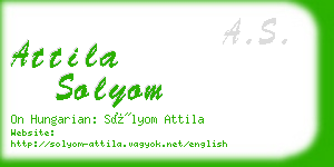 attila solyom business card